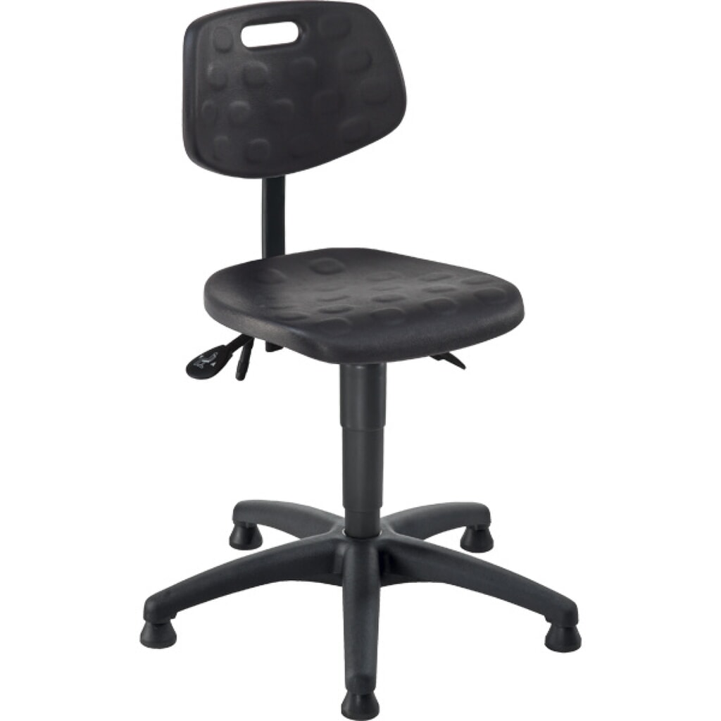 Produktabbildung: meychair Arbeitsdrehstuhl Ability Polyurethan, Sitzhöhe 470-610 mm, Kunststoffbasis, Bodengleiter