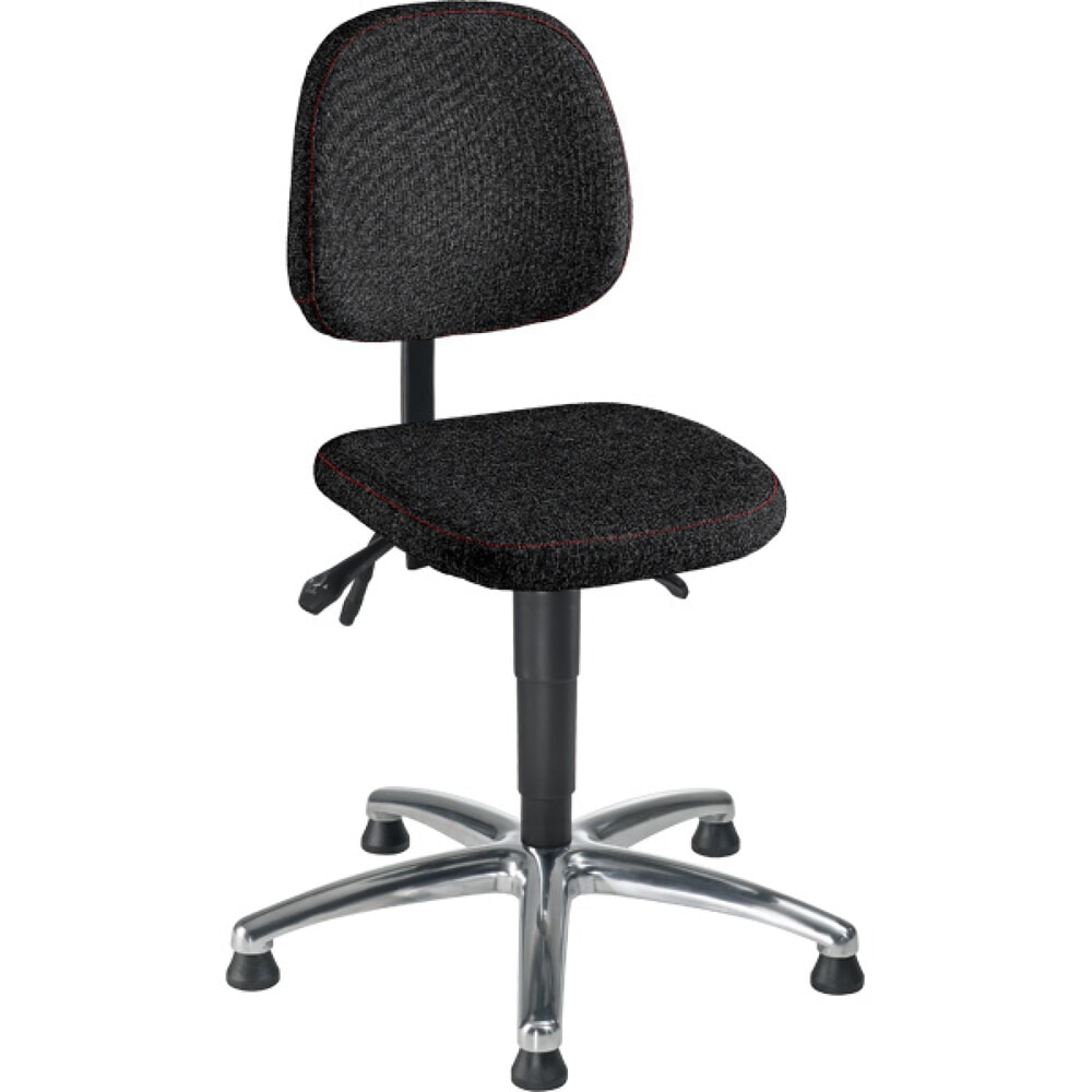 Produktabbildung: meychair Arbeitsdrehstuhl Chrom, Stoffpolster, Sitzhöhe 480-630 mm, Stahlbasis verchromt, Bodengleiter