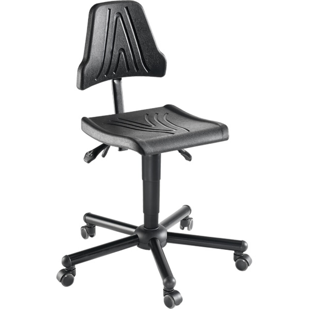 Produktabbildung: meychair Arbeitsdrehstuhl Stream, Sitzhöhe 485-625 mm, Stahlbasis, Rollen