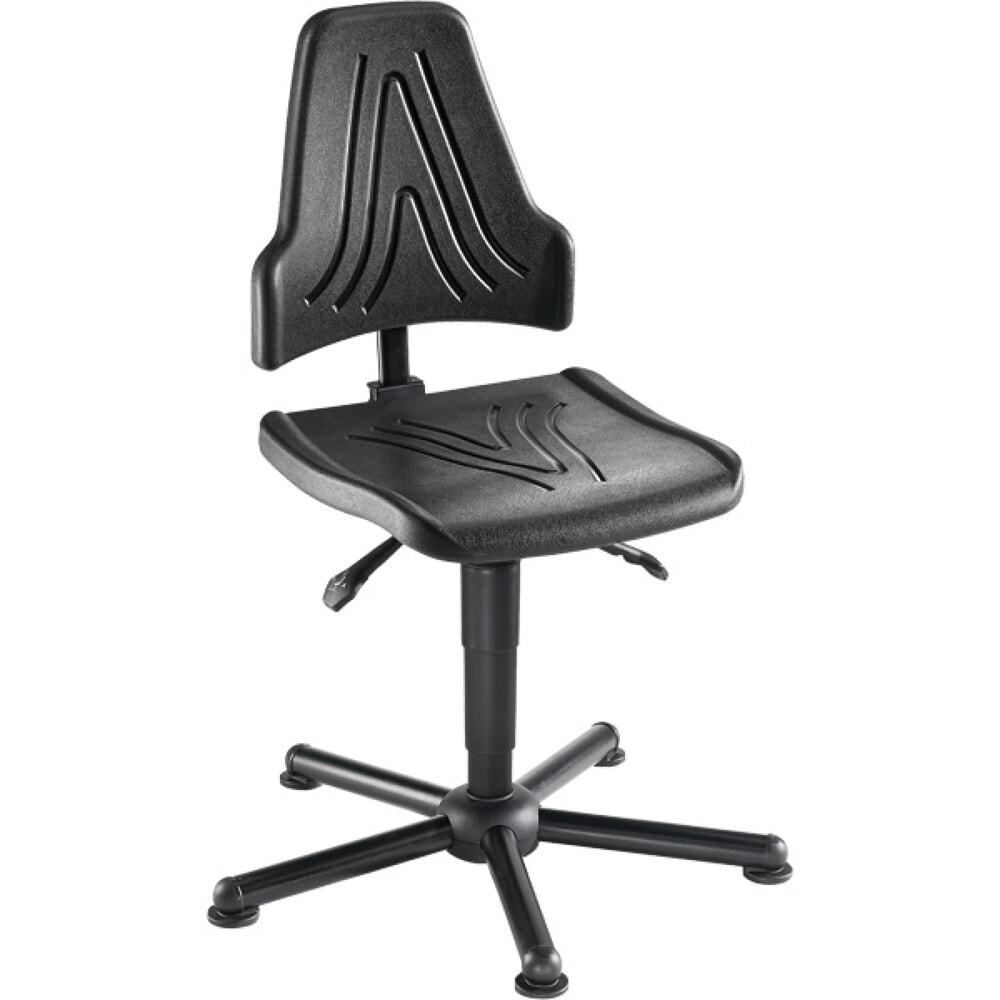 Produktabbildung: meychair Arbeitsdrehstuhl Stream XXL, bis 250 kg belastbar, Sitzhöhe 490-630 mm, Stahlbasis, Bodengleiter