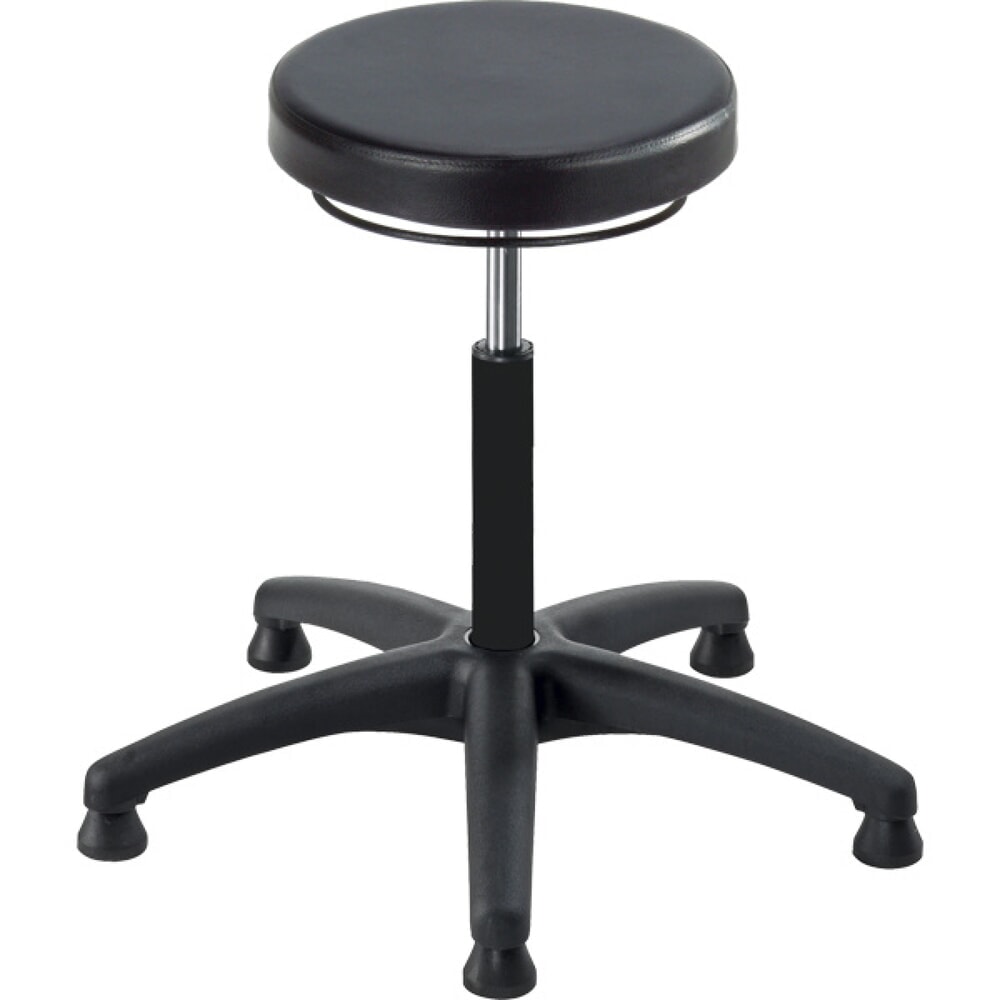 Produktabbildung: meychair Hocker Universal Plus, PU-Sitz, Sitzhöhe 400-530 mm, Kunststoffbasis, Bodengleiter