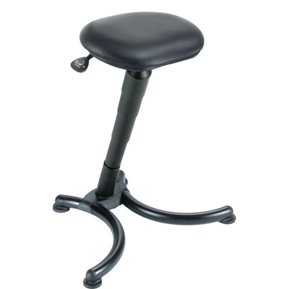 Produktabbildung Nr. 1: meychair Stehhilfe, Kunstledersitz, Sitzhöhe 620-830 mm, Stahlbasis, schwarz