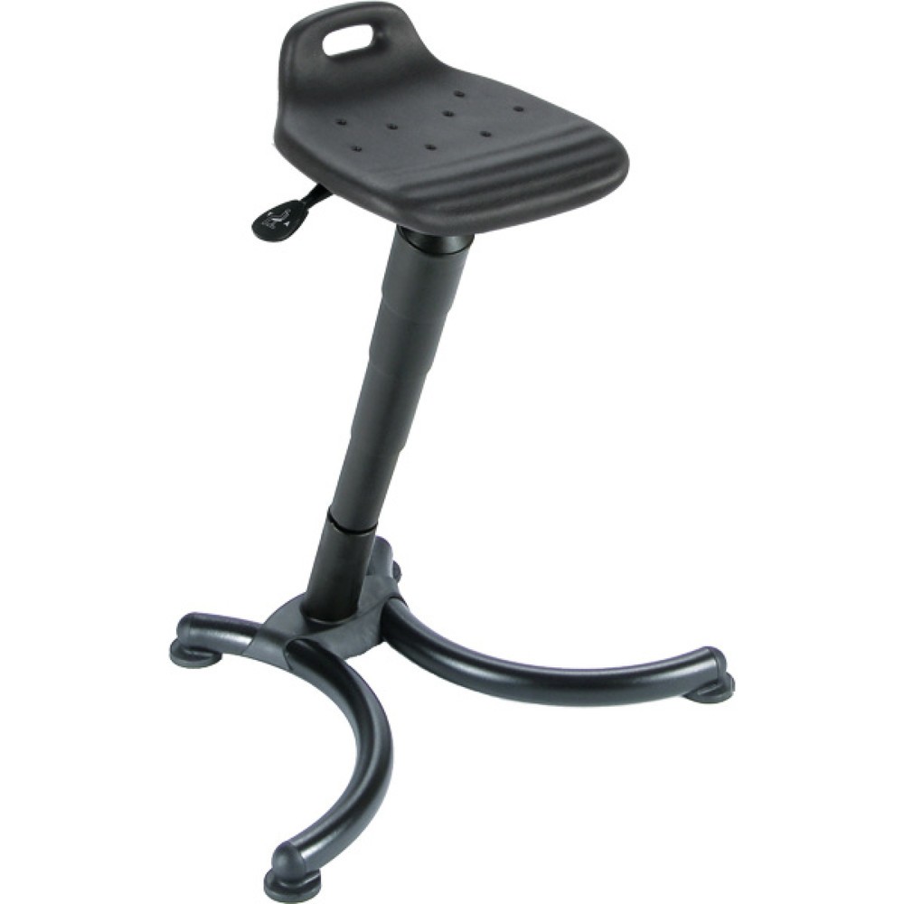 Produktabbildung: meychair Stehhilfe mit PU-Sitz, kurze Rückenlehne mit Tragegriff, Sitzhöhe 670-820 mm