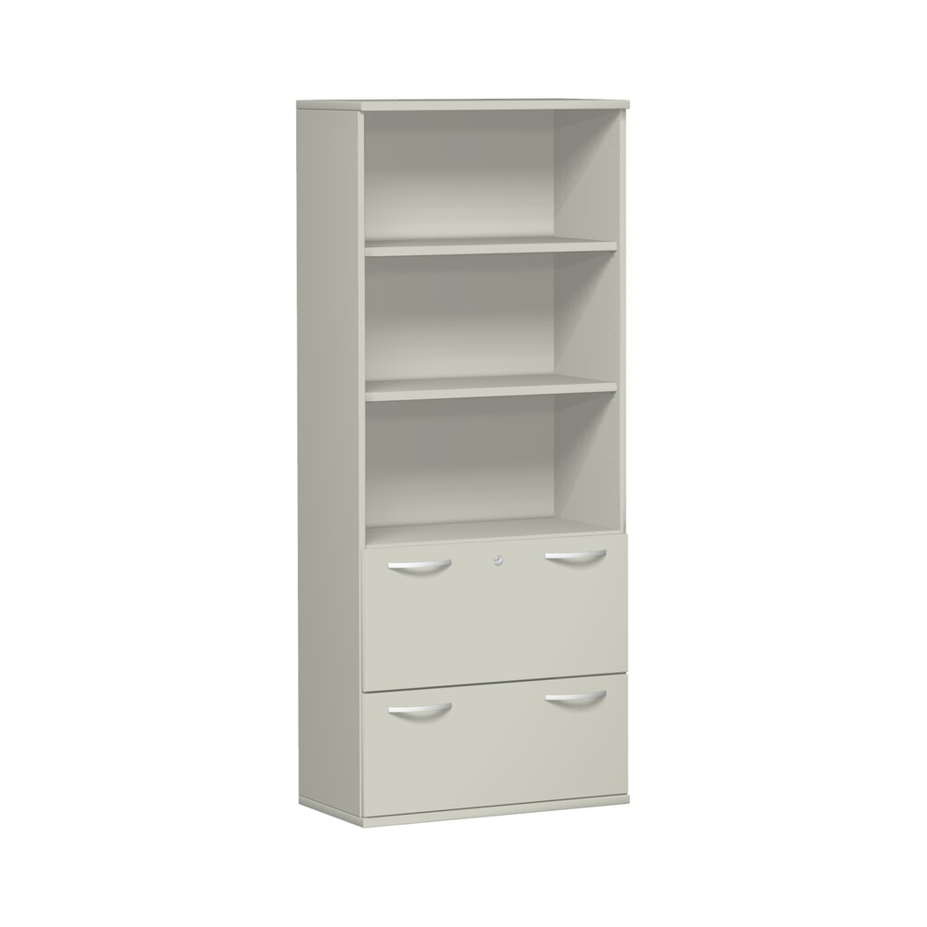 Produktabbildung: Geramöbel Modulschrank Profi mit Hängeregistratur, 5 OH, lichtgrau