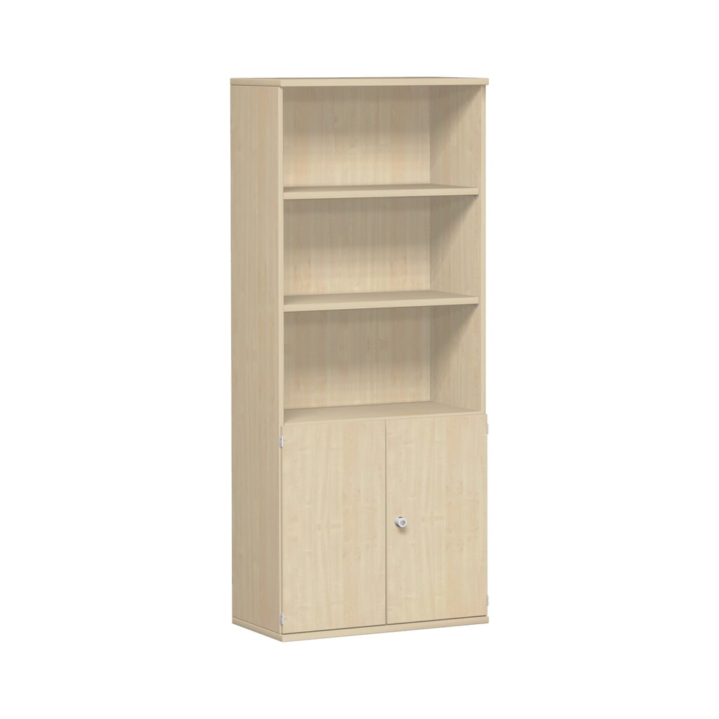 Produktabbildung: Modulschrank Profi mit Holztüren, 5 OH, Ahorn