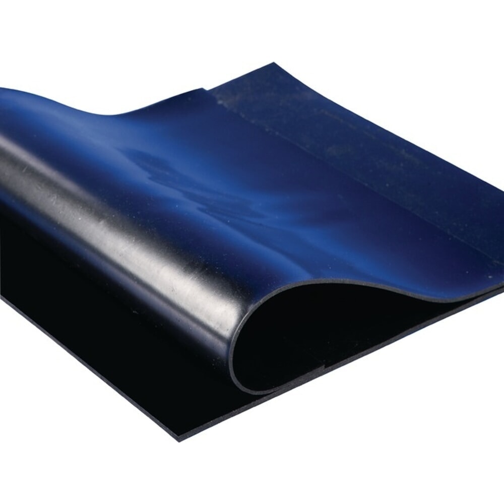Produktabbildung: MÖLLER Gummiplatte, schwarz NR/SBR, Breite 1,2 m Länge 10 m Dicke 2 mm, Rolle, m.Gewebeeinlage