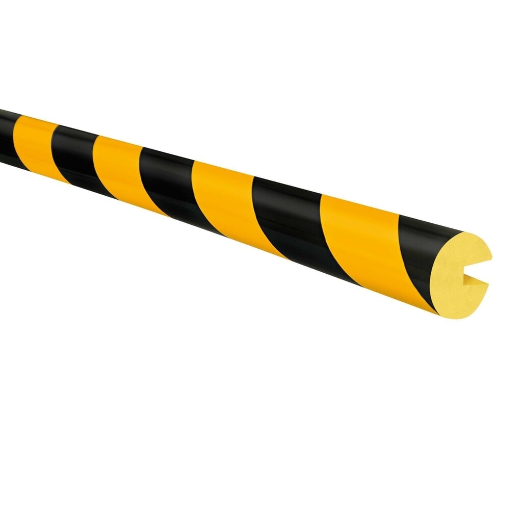 Produktabbildung: MORAVIA Prallschutz für Kanten, kreisförmig, zum Aufstecken, HxB 40 x 40 mm, Länge 1 m