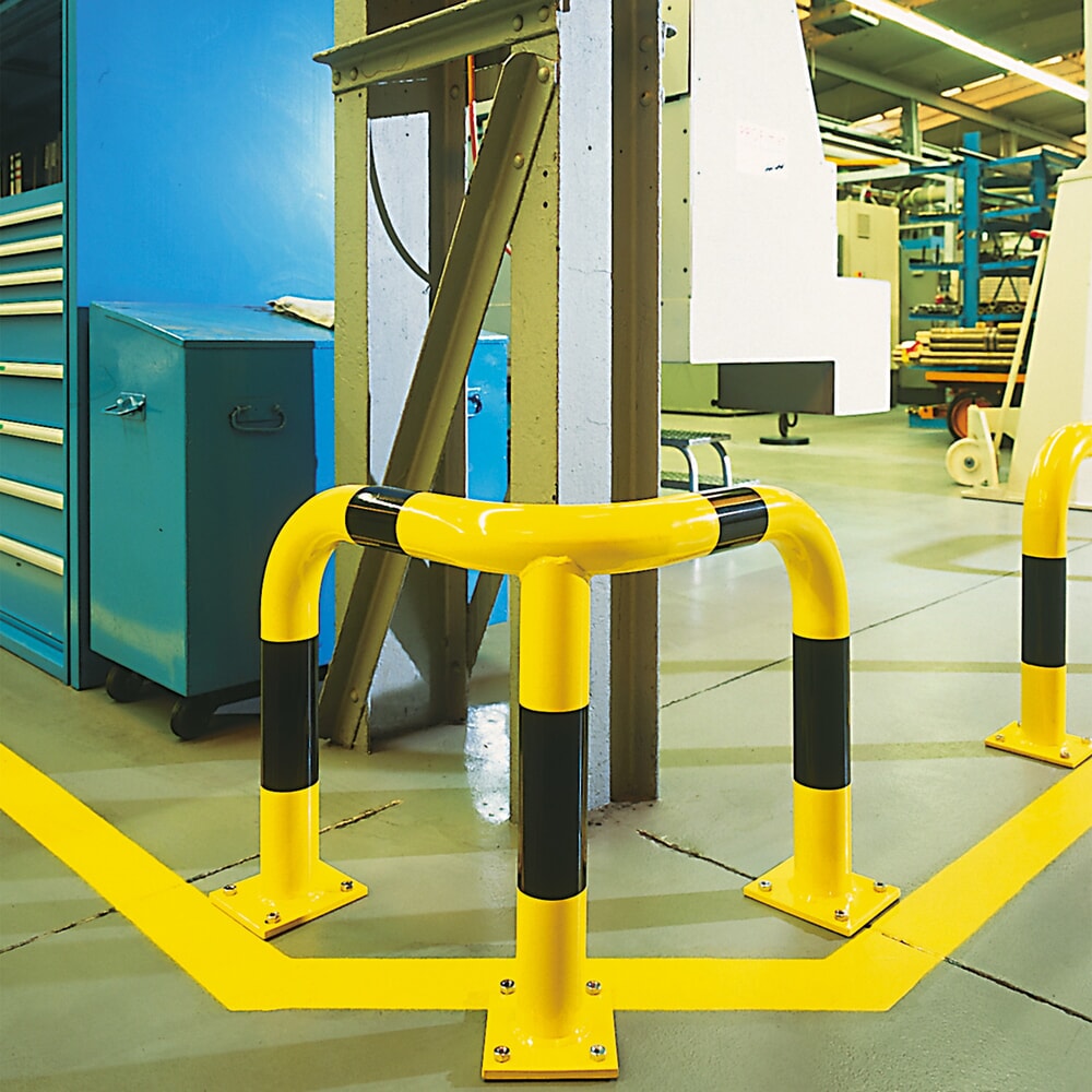 Produktabbildung: MORAVIA Rammschutzbügel,  Aussenbereich, winkelförmig, winkelförmig, HxT 350 x 600 mm