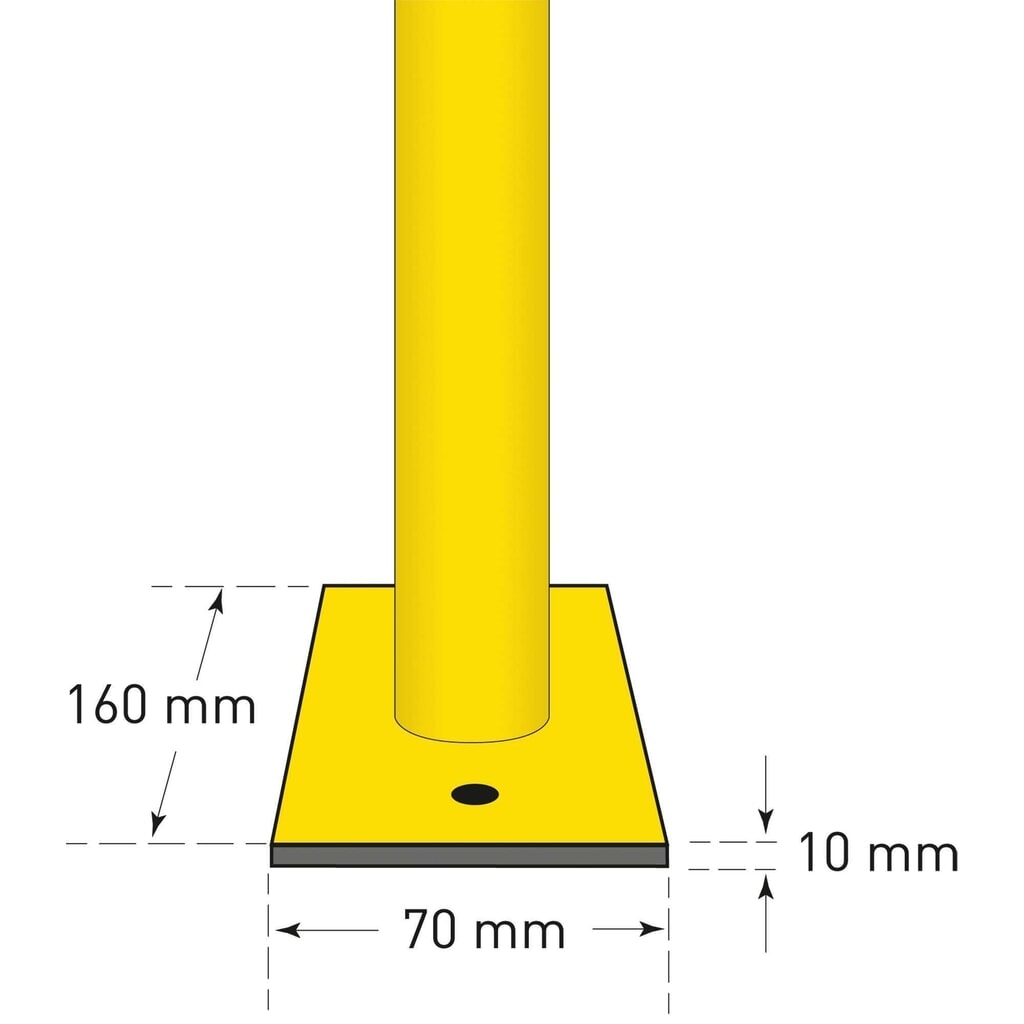Produktabbildung Nr. 2: MORAVIA Rammschutzbügel, Aussenbereich, winkelförmig, HxL 1.000 x 1.000 mm
