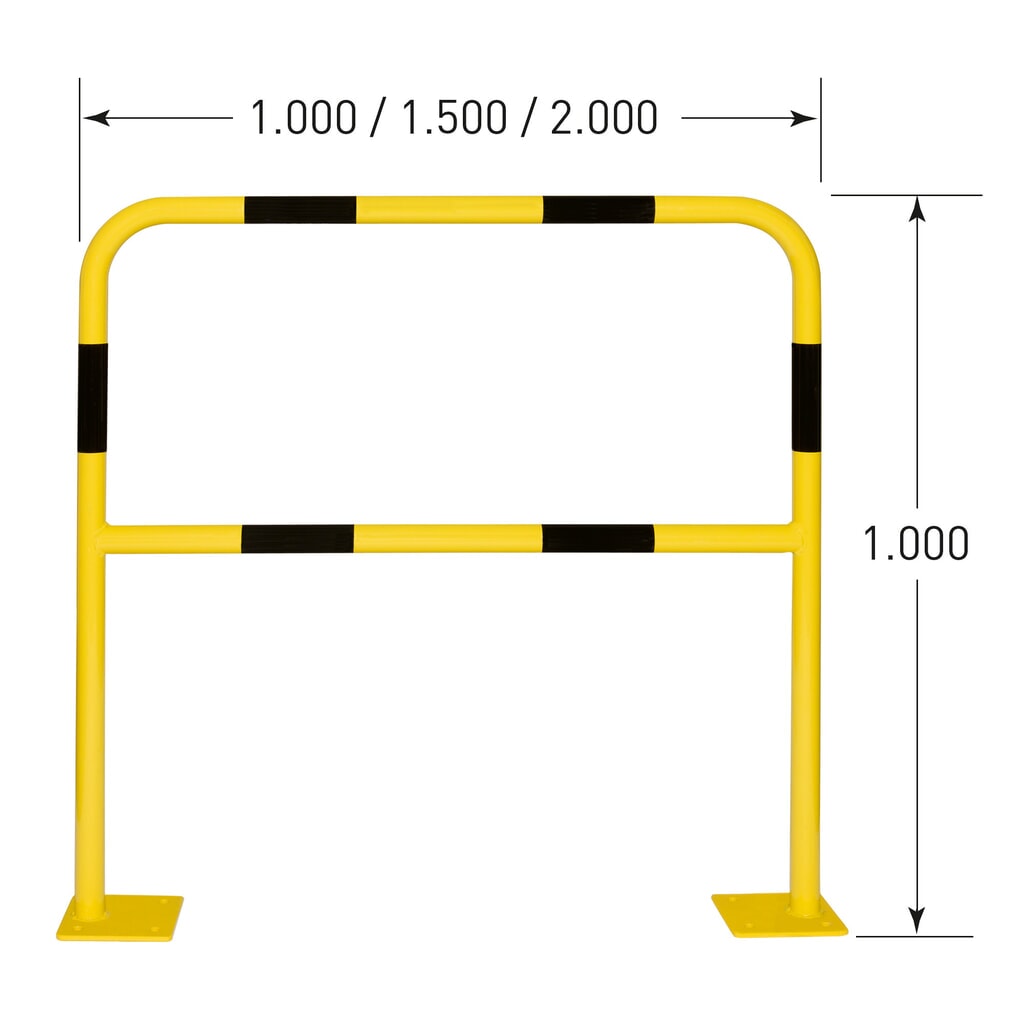 MORAVIA Rammschutzbügel, Innenbereich, leichte Ausführung, HxL 1.000 x 1.000 mm Produktabbildung Nr. 3: MORAVIA Rammschutzbügel, Innenbereich, leichte Ausführung, HxL 1.000 x 1.000 mm
