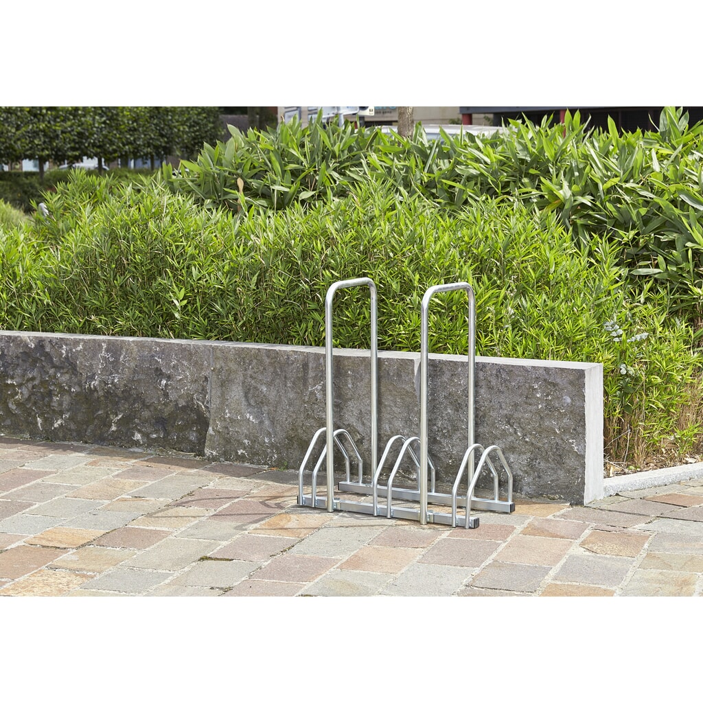 Produktabbildung: MOTTEZ Fahrradständer für 3 - 5 Fahrräder mit Bügeln