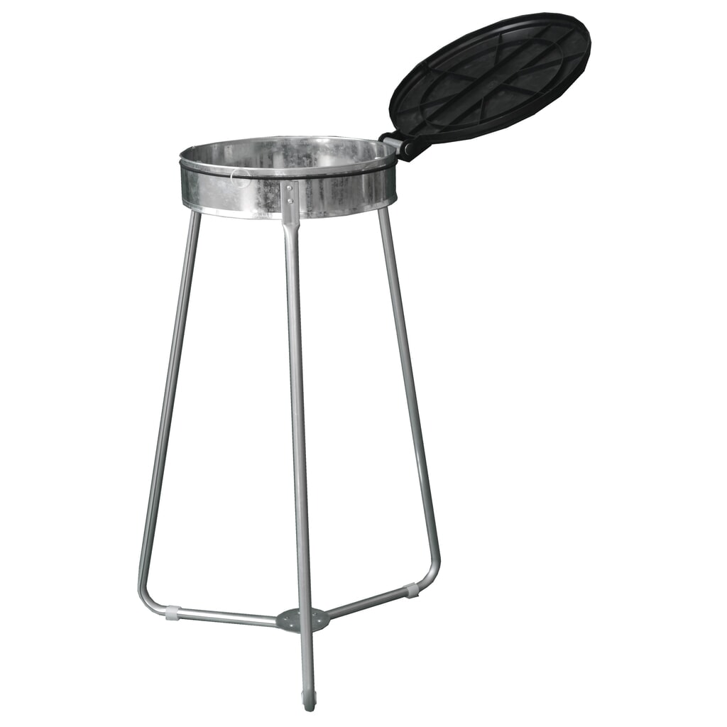 HEMMDAL Müllsackständer schwarz – für bis zu 120 L – mit Deckel aus Kunststoff Produktabbildung Nr. 2: HEMMDAL Müllsackständer schwarz – für bis zu 120 L – mit Deckel aus Kunststoff