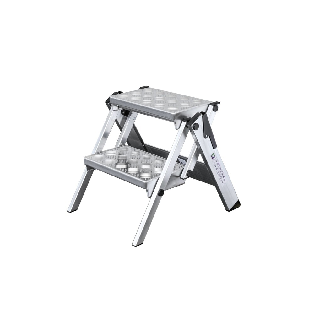 Produktabbildung: Munk ML Kompakt-Tritt 2 Stufen Alu-Quintett-Design
