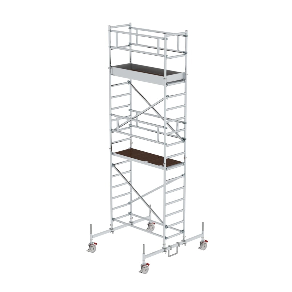 Munk Rollgerüst 0,75 x 1,80 m mit Fahrbalken Plattformhöhe 4,45 m Produktabbildung: Munk Rollgerüst 0,75 x 1,80 m mit Fahrbalken Plattformhöhe 4,45 m