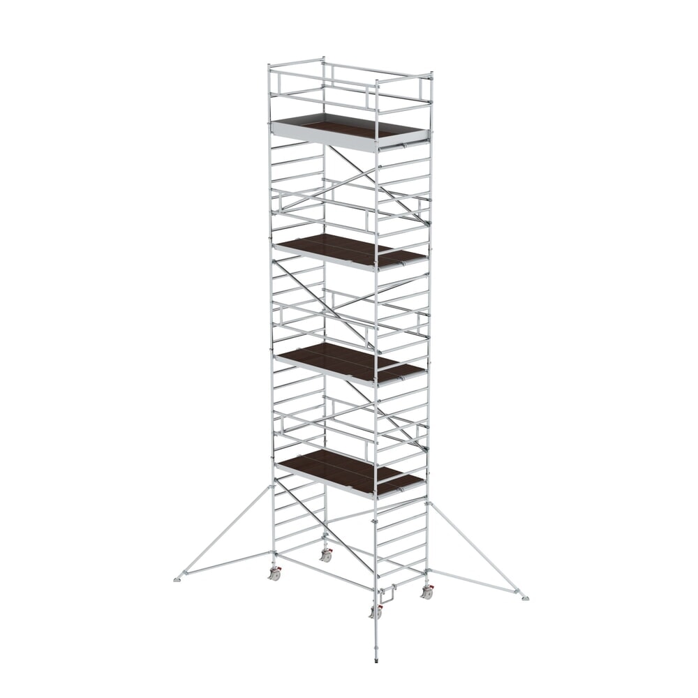 Produktabbildung: Munk Rollgerüst 1,35 x 2,45 m mit Ausleger & Doppel-Plattform Plattformhöhe 8,35 m