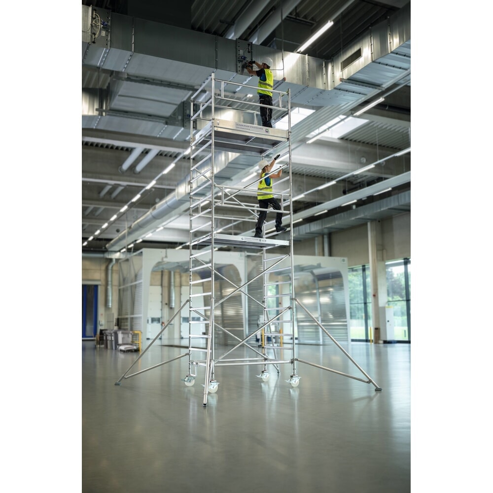 Produktabbildung Nr. 2: Munk Rollgerüst 1,35 x 1,80 m mit Ausleger & Doppel-Plattform Plattformhöhe 4,35 m