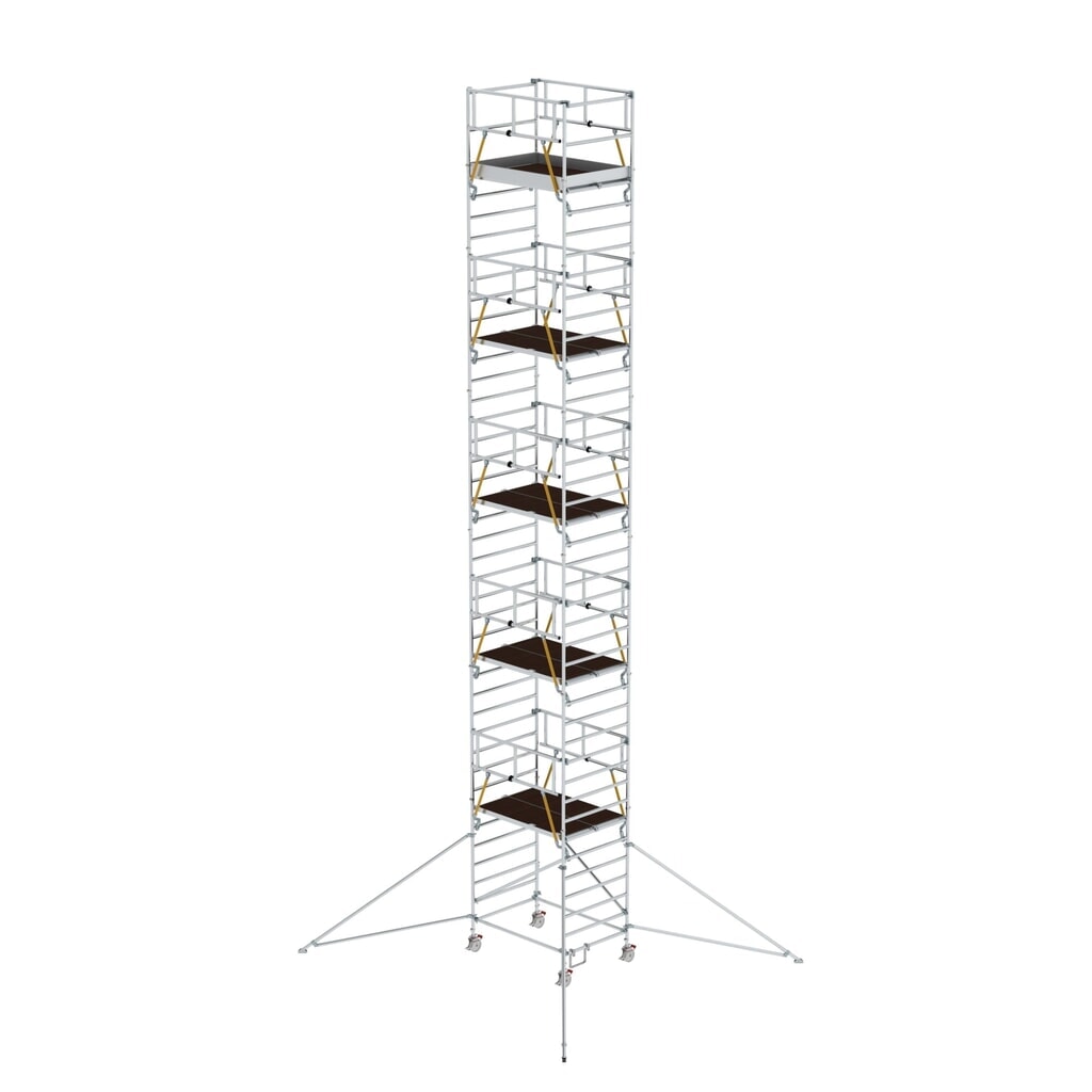 Produktabbildung: Munk Rollgerüst SG 1,35 x 1,80 m mit Ausleger & Doppel-Plattform Plattformhöhe 11,47 m