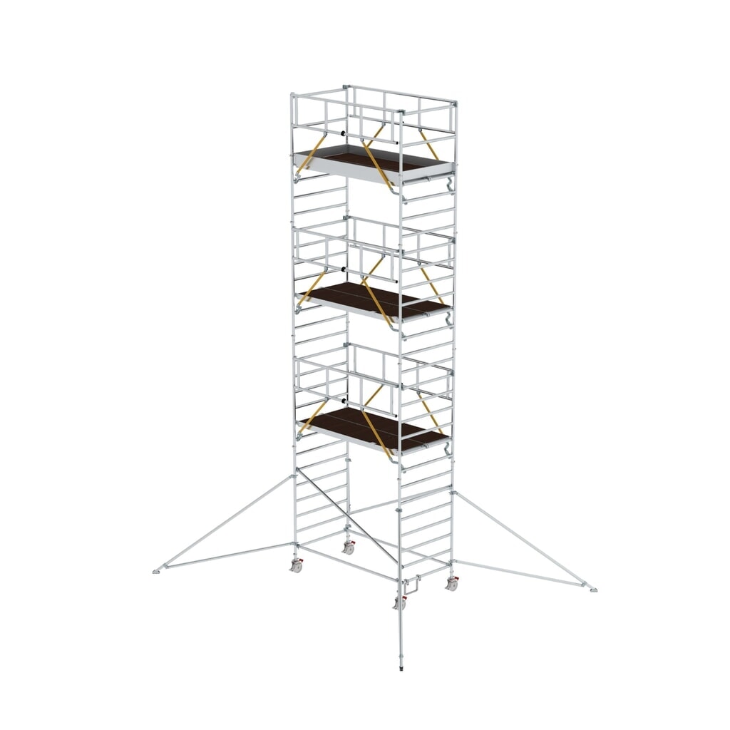 Munk Rollgerüst SG 1,35 x 2,45 m mit Ausleger & Doppel-Plattform Plattformhöhe 7,55 m Produktabbildung: Munk Rollgerüst SG 1,35 x 2,45 m mit Ausleger & Doppel-Plattform Plattformhöhe 7,55 m