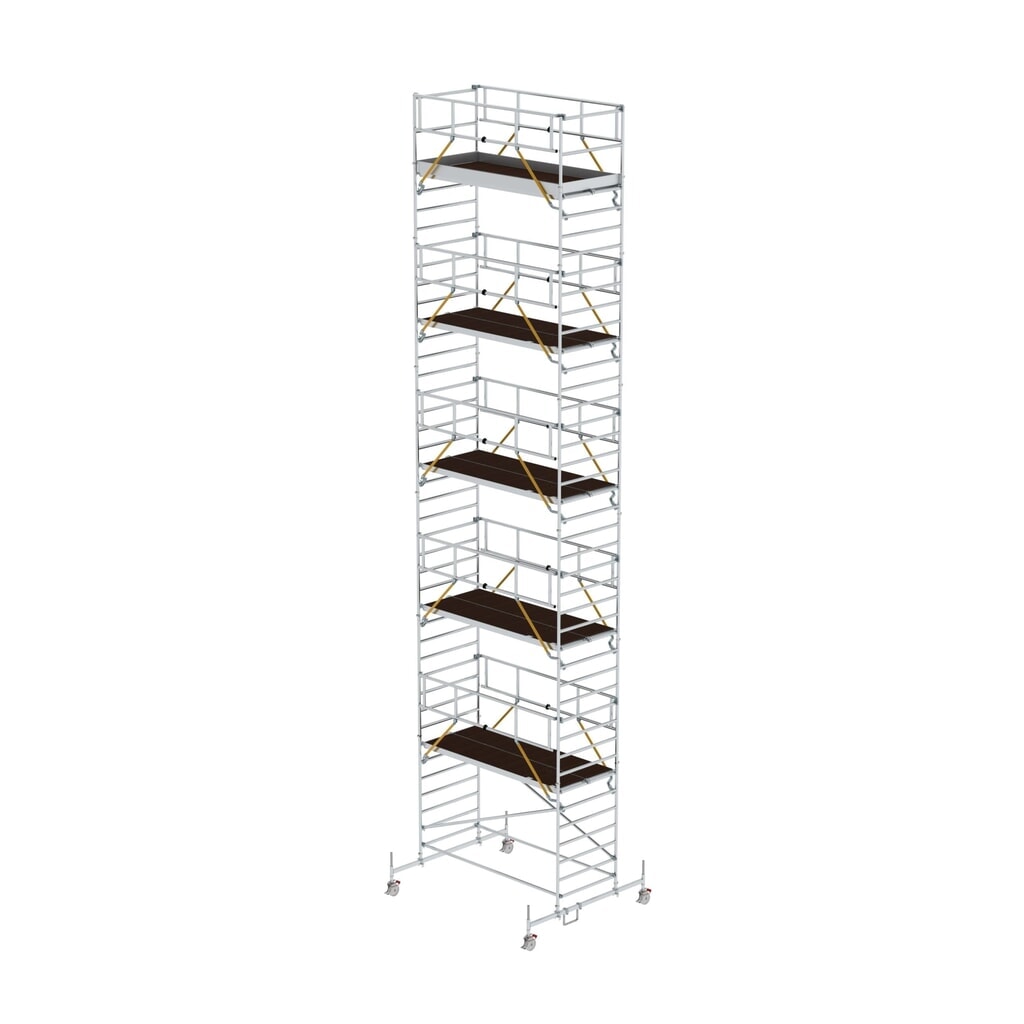 Produktabbildung: Munk Rollgerüst SG 1,35 x 3,0 m mit Fahrbalken und Doppel-Plattform Plattformhöhe 11,62 m