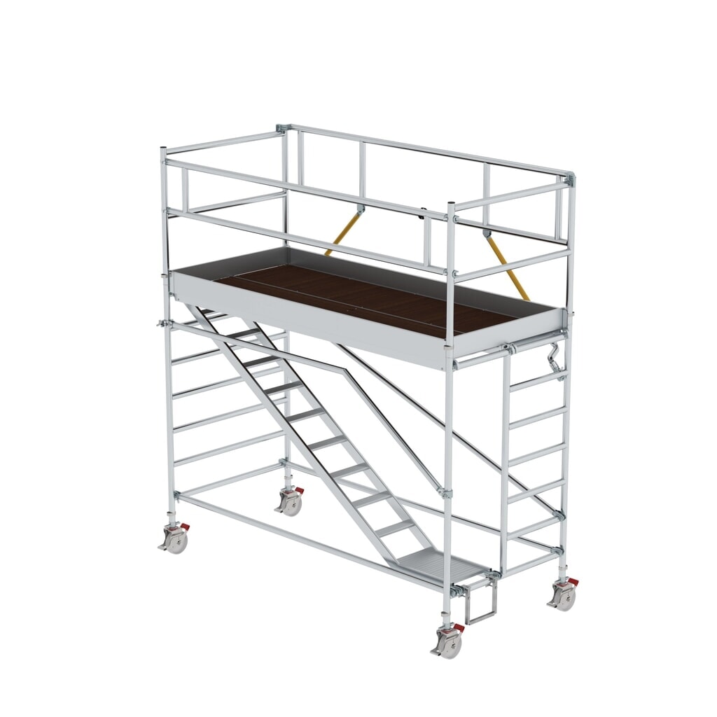 Produktabbildung: Munk Rollgerüst SG 1,35 x 3,0 m mit Schrägaufstiegen Plattformhöhe 2,51 m