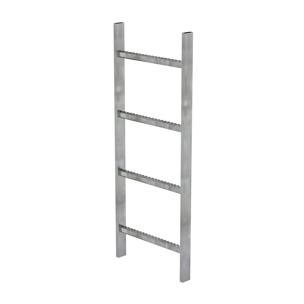 Produktabbildung: Munk Schachtleiter Stahl feuerverzinkt 400mm Lichte Weite 4 Sprossen