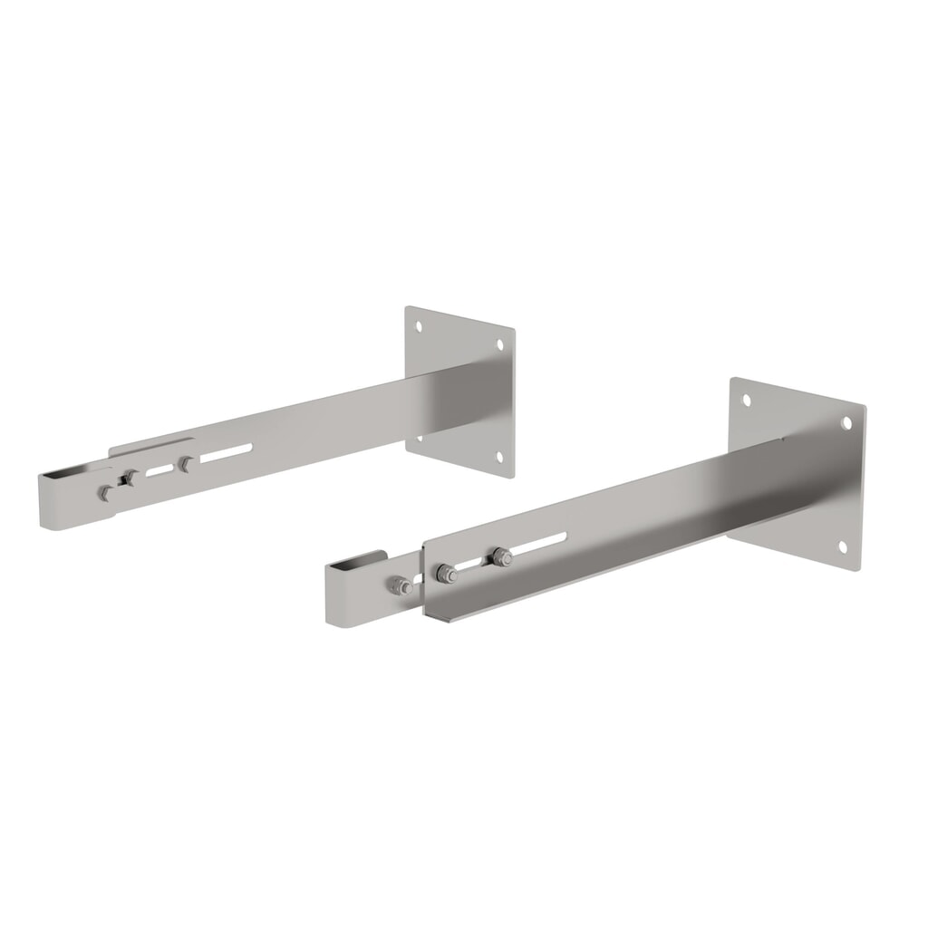Munk Sonderwandhalter, starr 600-700mm, Edelstahl Produktabbildung: Munk Sonderwandhalter, starr 600-700mm, Edelstahl