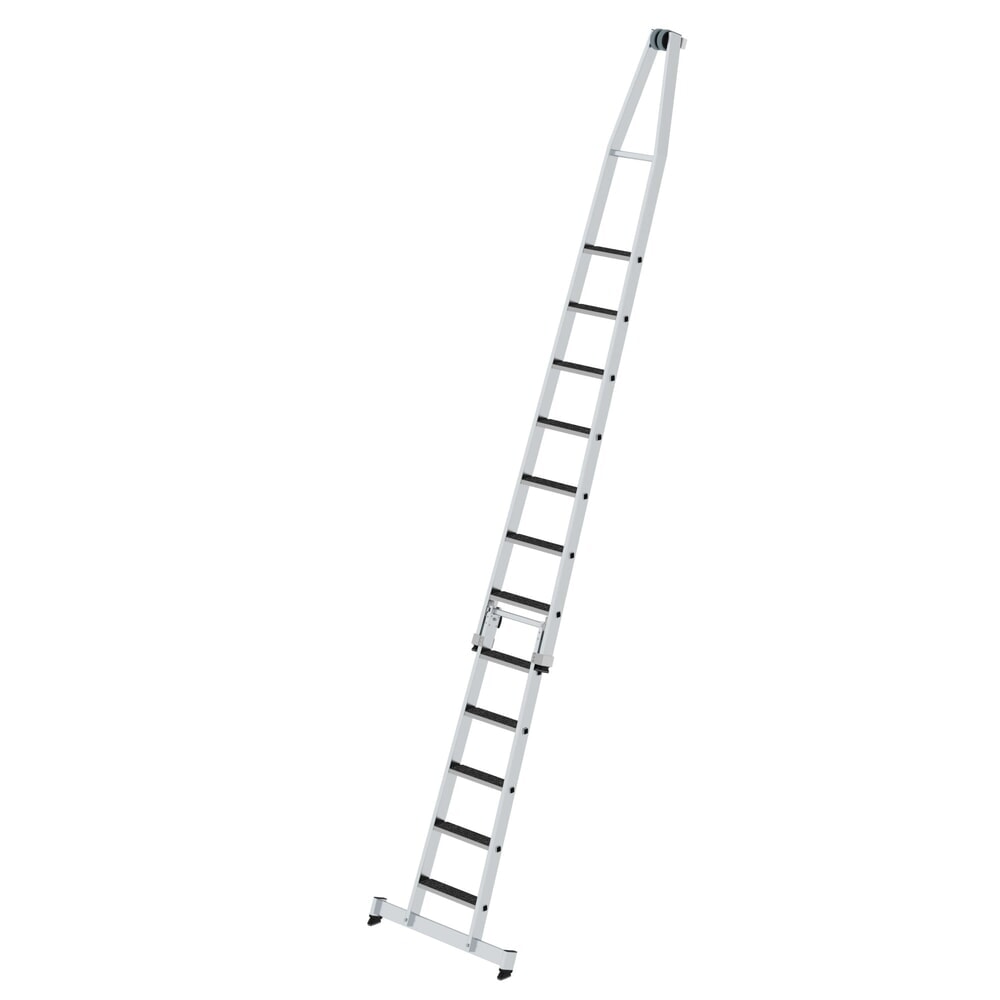 Produktabbildung: Munk Stufen-Glasreinigerleiter-Satz mit nivello®-Traverse und clip-step R13 2-teilig