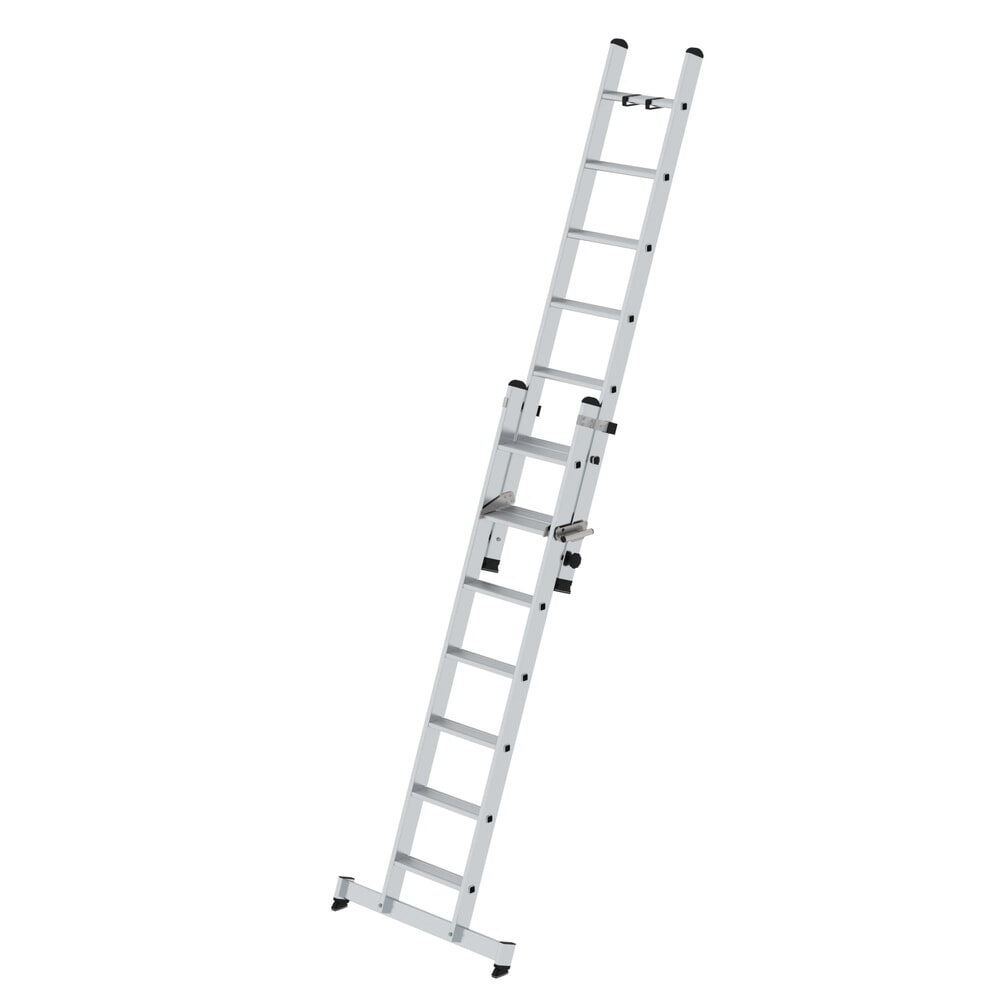 Produktabbildung Nr. 2: Munk Stufen-Schiebeleiter 2-teilig mit nivello®-Traverse 2x7 Stufen