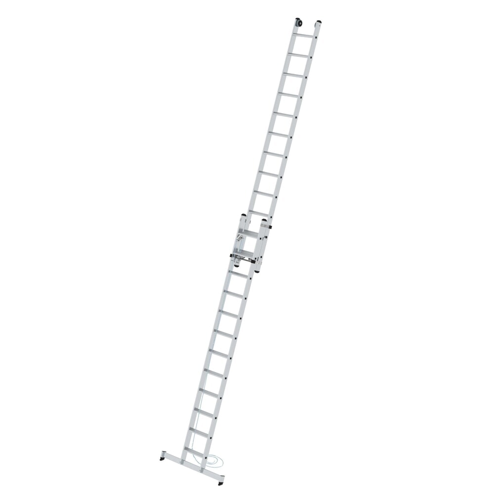 Produktabbildung: Munk Stufen-Seilzugleiter 2-teilig mit nivello® Traverse 2x12 Stufen