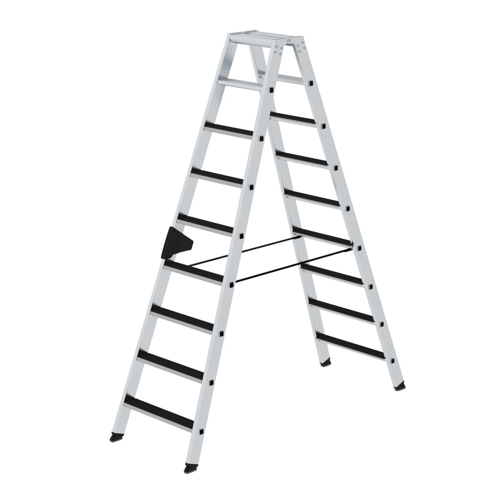 Munk Stufen-Stehleiter beidseitig begehbar mit clip-step 2x9 Stufen Produktabbildung: Munk Stufen-Stehleiter beidseitig begehbar mit clip-step 2x9 Stufen