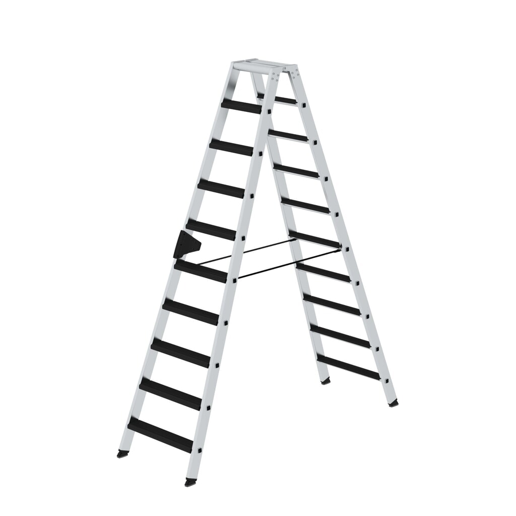 Munk Stufen-Stehleiter beidseitig begehbar mit clip-step relax 2x10 Stufen Produktabbildung: Munk Stufen-Stehleiter beidseitig begehbar mit clip-step relax 2x10 Stufen