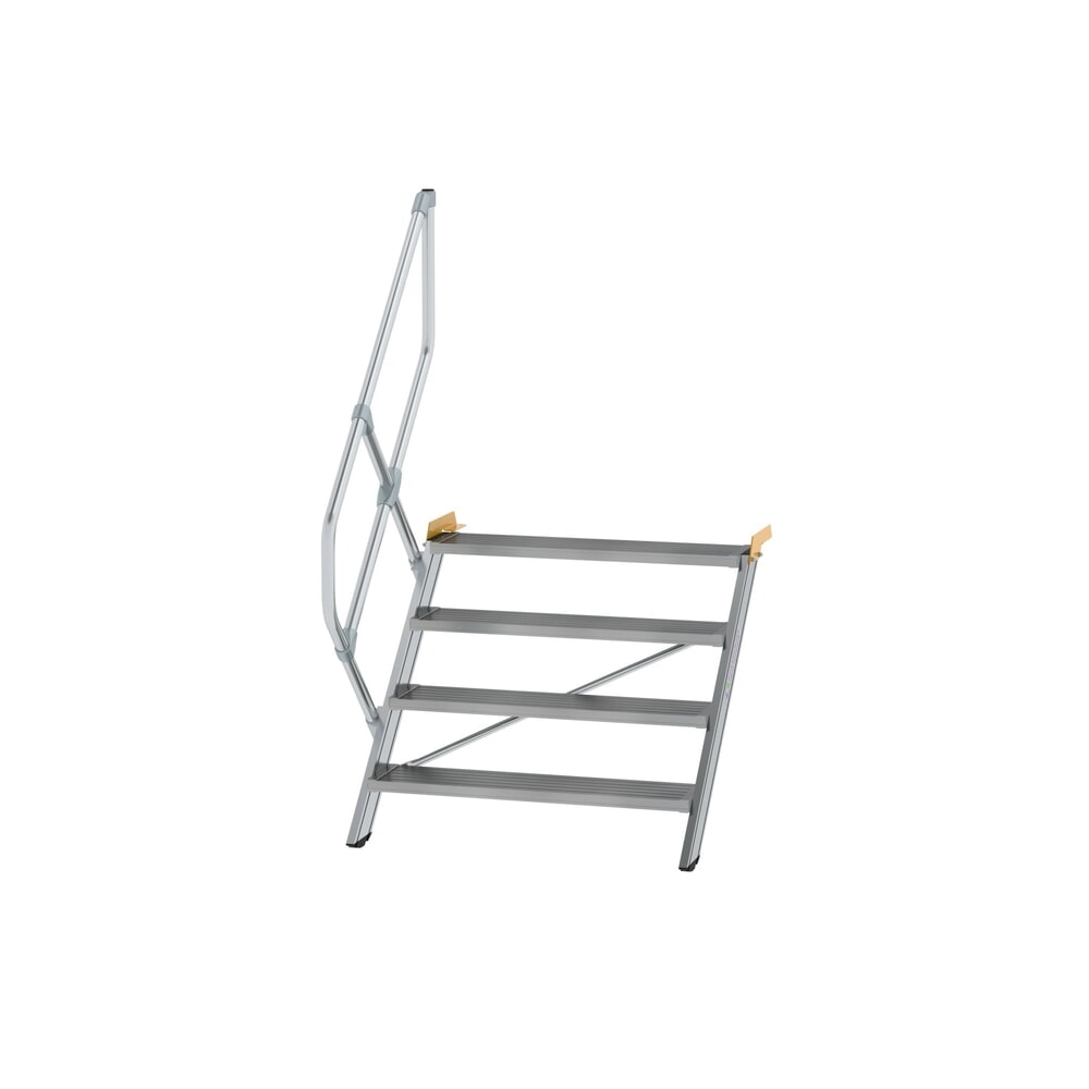 Produktabbildung: Munk Treppe 45° Stufenbreite 1000 mm 4 Stufen Aluminium geriffelt