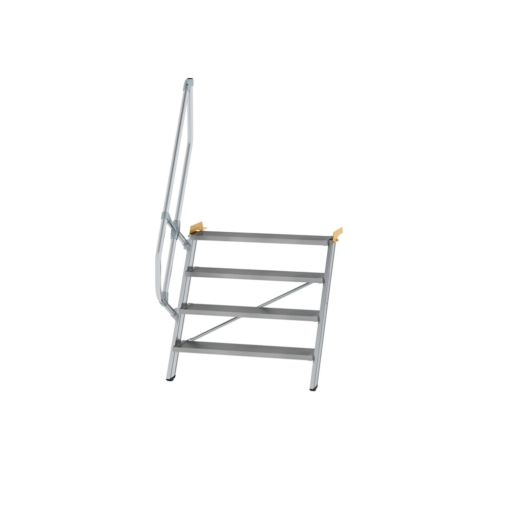Produktabbildung: Munk Treppe 60° Stufenbreite 1000 mm 4 Stufen Aluminium geriffelt