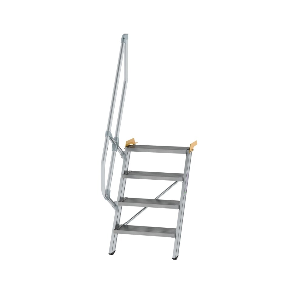 Produktabbildung: Munk Treppe 60° Stufenbreite 600 mm 4 Stufen Aluminium geriffelt