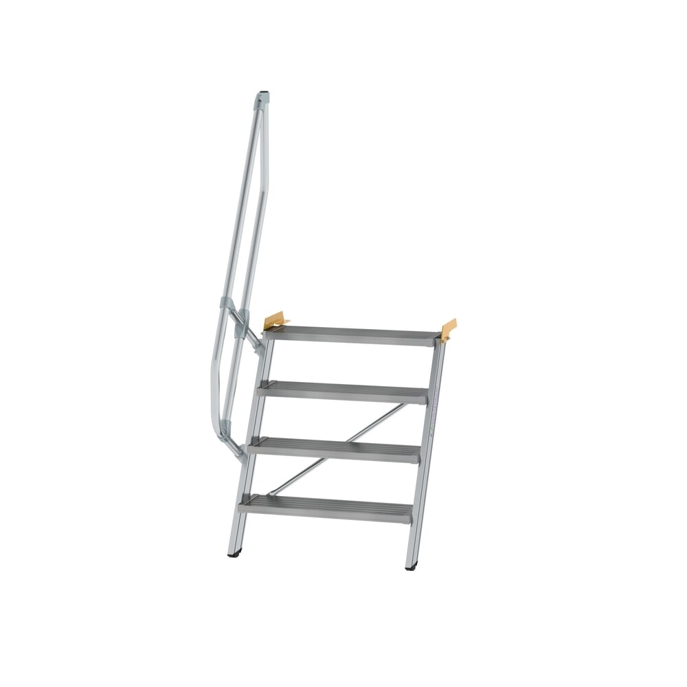 Produktabbildung: Munk Treppe 60° Stufenbreite 800 mm 4 Stufen Aluminium geriffelt