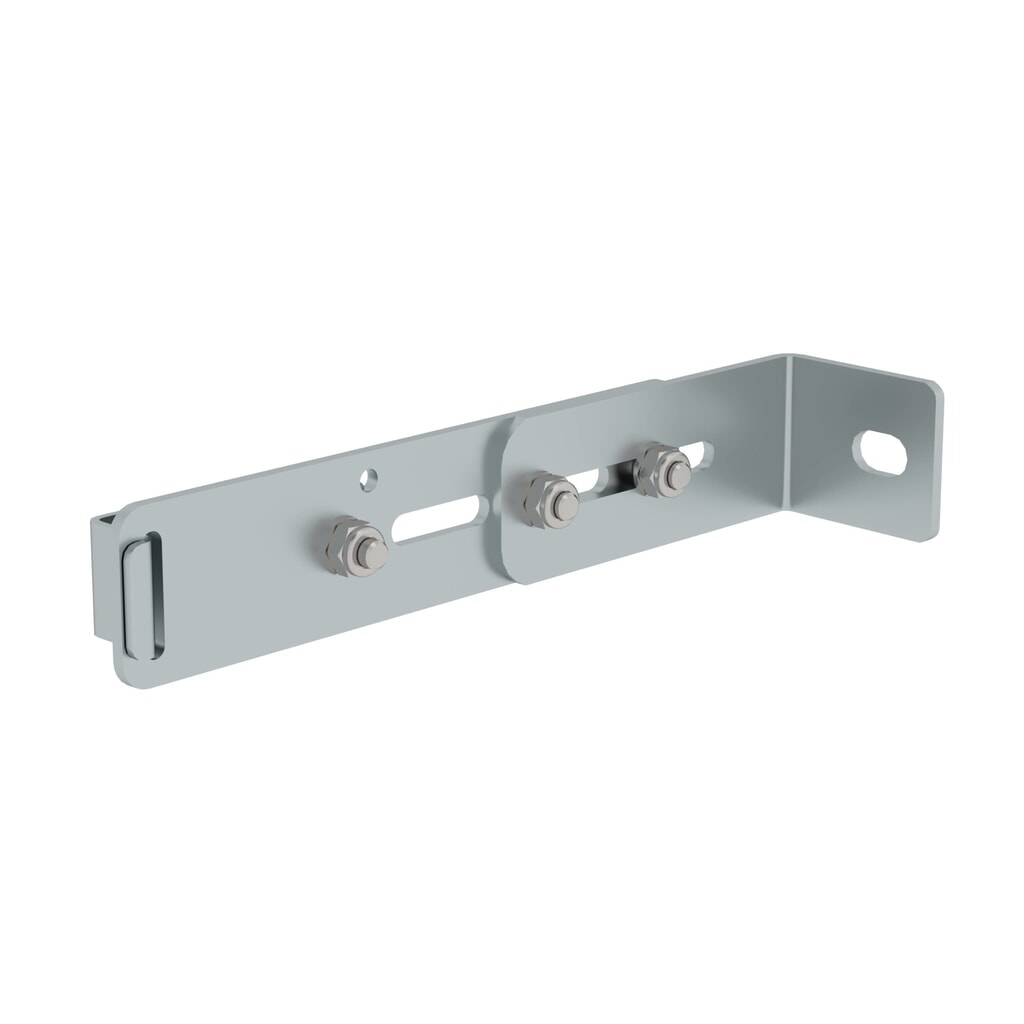 Munk Wandhalter m. Klemmbügel, verstellbar 215-275mm, Stahl verzinkt Produktabbildung: Munk Wandhalter m. Klemmbügel, verstellbar 215-275mm, Stahl verzinkt