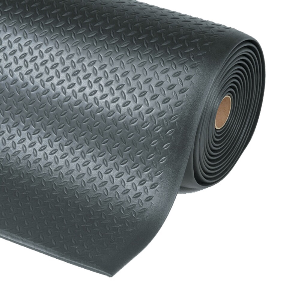 NoTrax Anti-Ermüdungsmatte, 2-lagig, PVC/PU, 910 mm x lfm, schwarz Produktabbildung Nr. 1: NoTrax Anti-Ermüdungsmatte, 2-lagig, PVC/PU, 910 mm x lfm, schwarz
