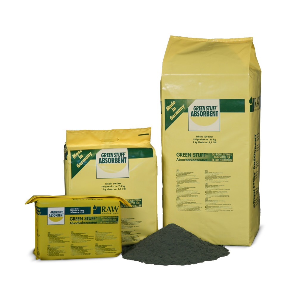 Produktabbildung: Öl- und Chemikalien-Bindemittel Green Stuff®, Absorberkonzentrat, 100 Liter