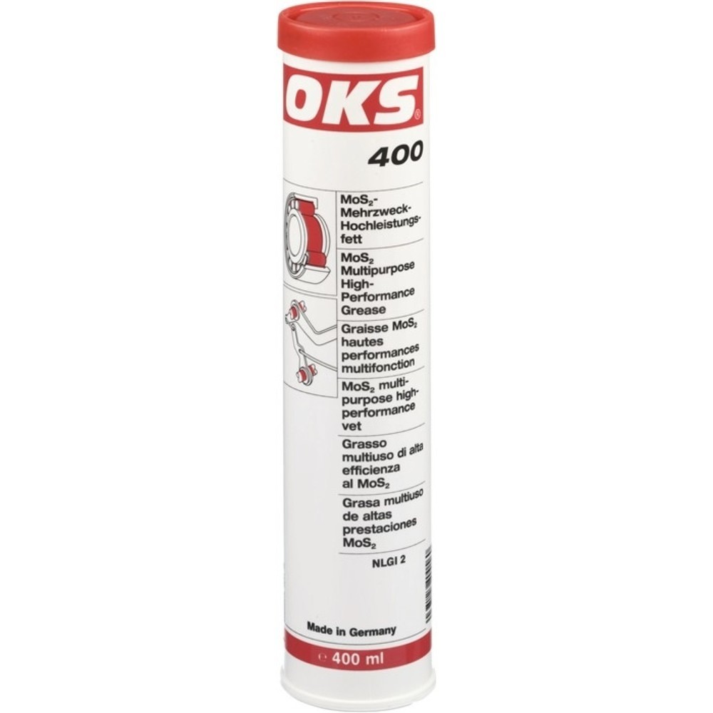 Produktabbildung: OKS MoS² Hochleistungsfett 400 schwarz 400 ml Kartusche
