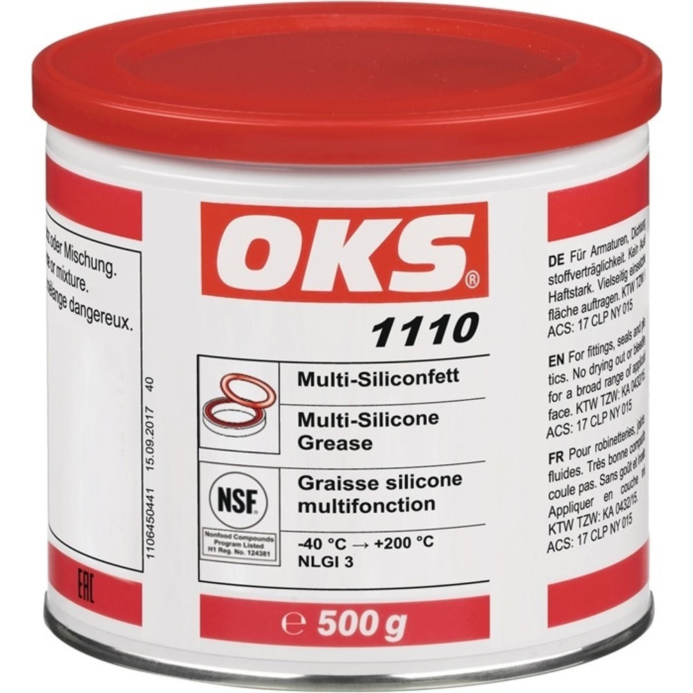 Produktabbildung: OKS Multisiliconfett 1110 NSF-H1 transp.80 ml Tube