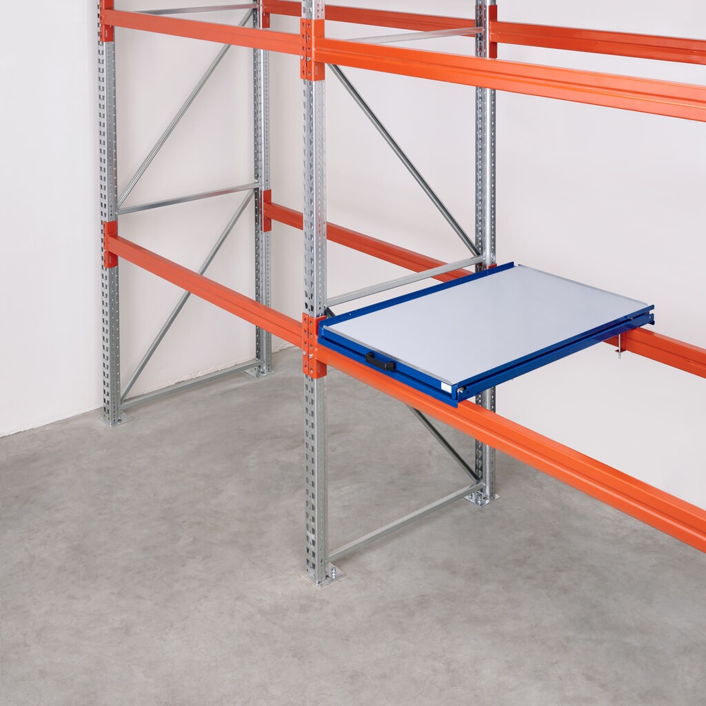 Palettenauszug mit Stahlboden, Tragkraft 200 kg, 70 % Auszugstiefe Produktabbildung Nr. 2: Palettenauszug mit Stahlboden, Tragkraft 200 kg, 70 % Auszugstiefe