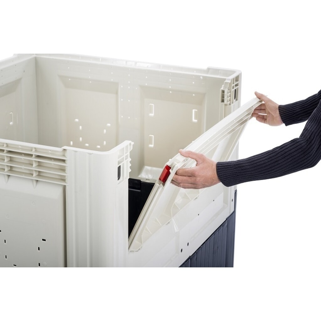 Produktabbildung Nr. 3: Palettenbox, klappbar, geschlossen, 1200x800x800 mm, mit 3 Kufen