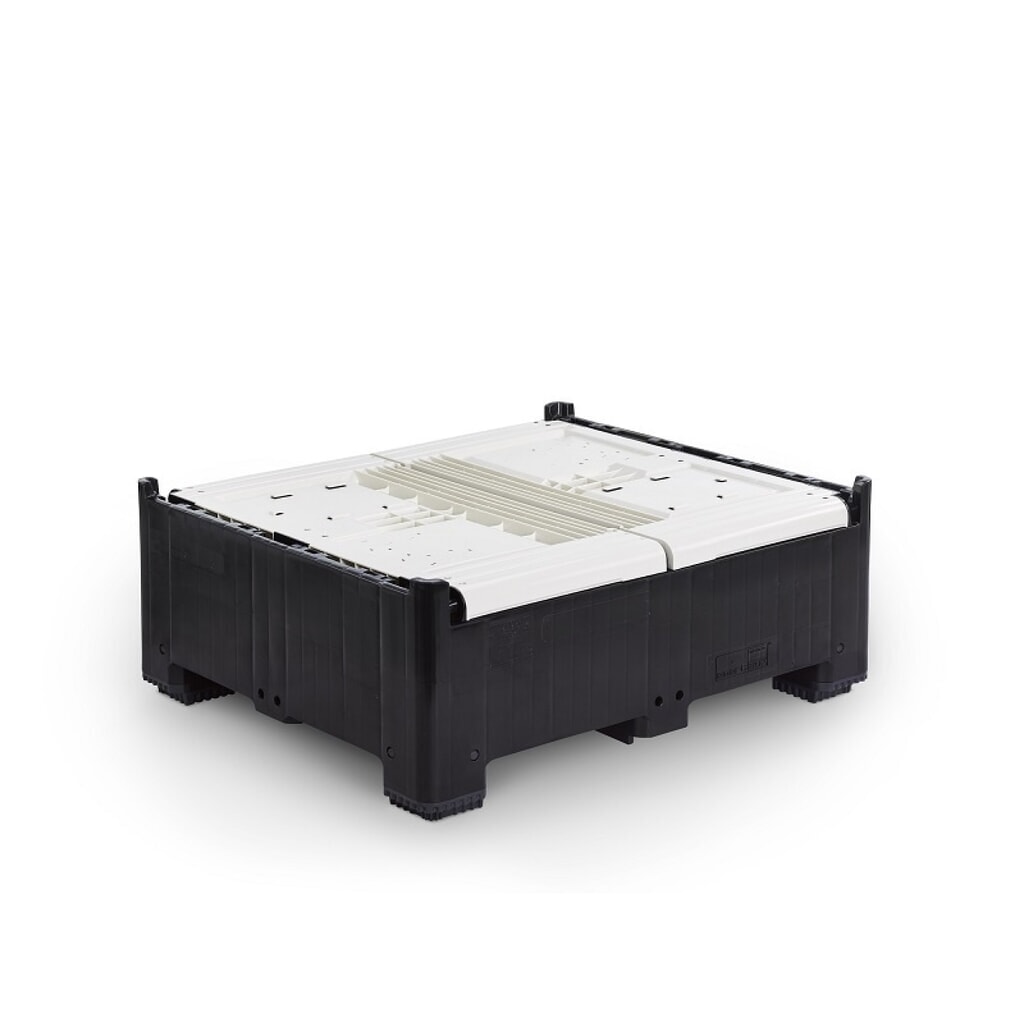 Palettenbox, klappbar, geschlossen, 1200x800x800 mm, mit 4 Füssen Produktabbildung Nr. 2: Palettenbox, klappbar, geschlossen, 1200x800x800 mm, mit 4 Füssen
