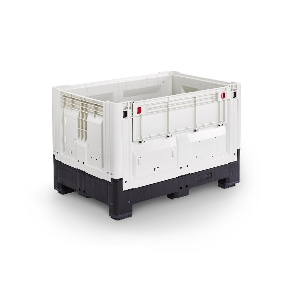 Palettenbox, klappbar, geschlossen, 1200x800x800 mm, mit 4 Füssen Produktabbildung Nr. 1: Palettenbox, klappbar, geschlossen, 1200x800x800 mm, mit 4 Füssen