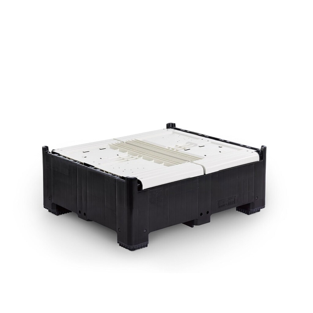 Palettenbox, klappbar, geschlossen, 1200x1000x800 mm, mit 4 Füssen Produktabbildung Nr. 3: Palettenbox, klappbar, geschlossen, 1200x1000x800 mm, mit 4 Füssen