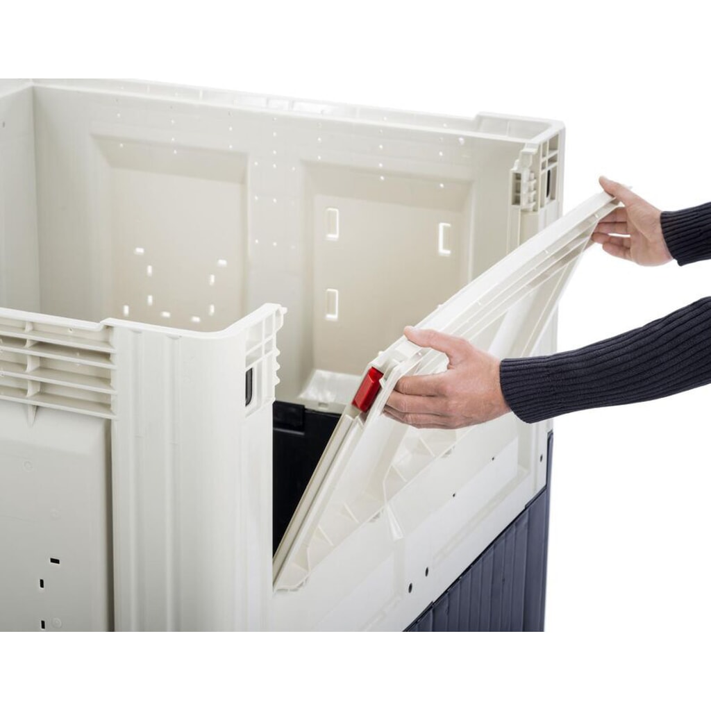 Palettenbox, klappbar, geschlossen, 1200x800x973 mm, mit 4 Füssen Produktabbildung Nr. 2: Palettenbox, klappbar, geschlossen, 1200x800x973 mm, mit 4 Füssen