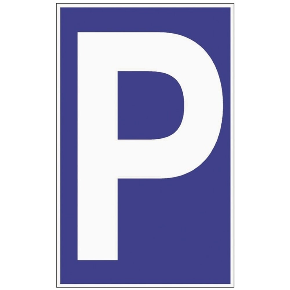 Produktabbildung: Parkplatzbeschilderung, L250xB400 mm, Parken, Kunststoff blau/weiss