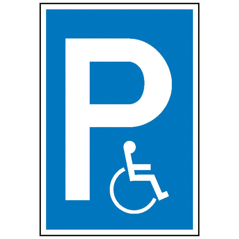 Produktabbildung: SafetyMarking® Parkplatzschild Behindertenplarkplatz, HxB 250 x 150 mm, Kunststoff