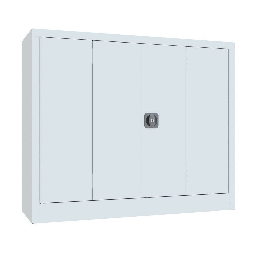 Produktabbildung Nr. 4: PAVOY Falttürenschrank mit 2 Fachböden, HxBxT 1.000 x 1.200 x 400 mm, lichtgrau, lichtgrau
