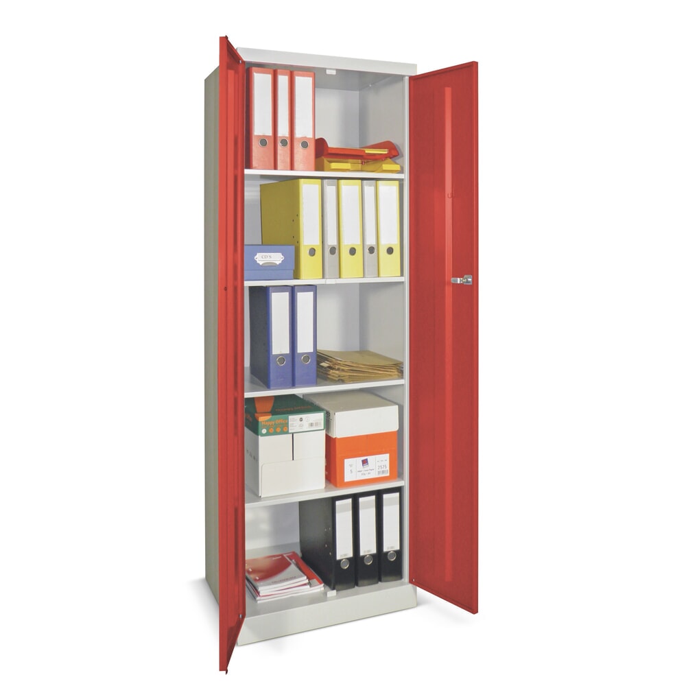 Produktabbildung Nr. 3: PAVOY Flügeltürschrank, HxBxT 1.800 x 600 x 500 mm, feuerrot, lichtgrau